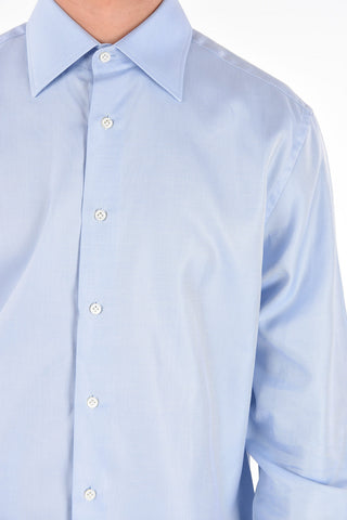 Twill Spread Collar Shirt