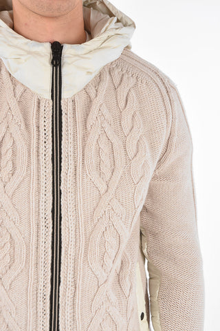 Cable Knit ADANEDHEL Hood Down Jacket 