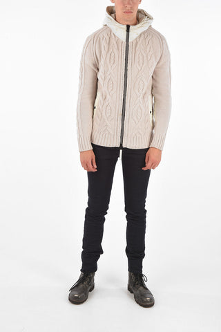 Cable Knit ADANEDHEL Hood Down Jacket 