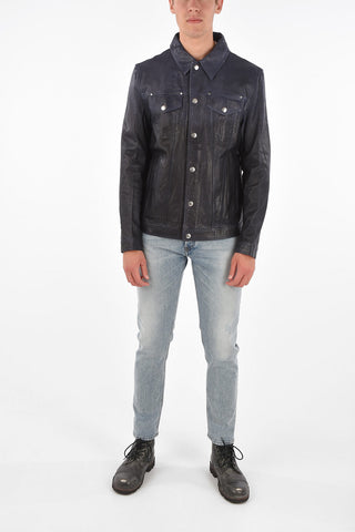 Leather L-NHILL-TRE Jacket