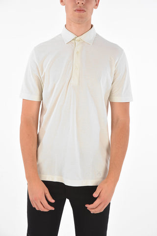 Cotton Short Sleeve Polo-Neck T-Shirt