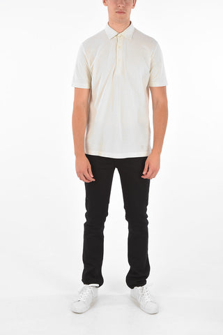 Cotton Short Sleeve Polo-Neck T-Shirt