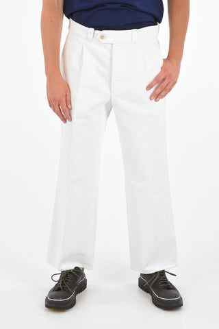 Single Pleat Wide Leg Jeans
