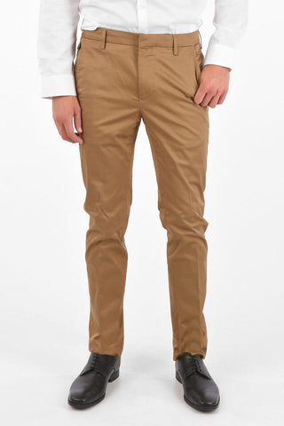 pantalone in cotone stretch a vita regolare