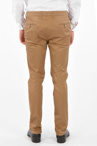 pantalone in cotone stretch a vita regolare