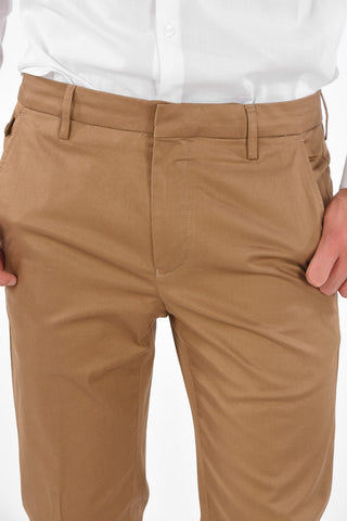 pantalone in cotone stretch a vita regolare