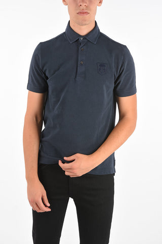 ID Polo in Piquet di Cotone con Logo Ricamato
