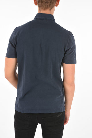 ID Polo in Piquet di Cotone con Logo Ricamato
