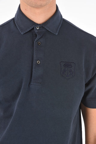 ID Polo in Piquet di Cotone con Logo Ricamato