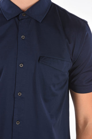 Stretchy-cotton Polo T-shirt with Breast Pocket