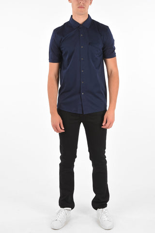 Stretchy-cotton Polo T-shirt with Breast Pocket