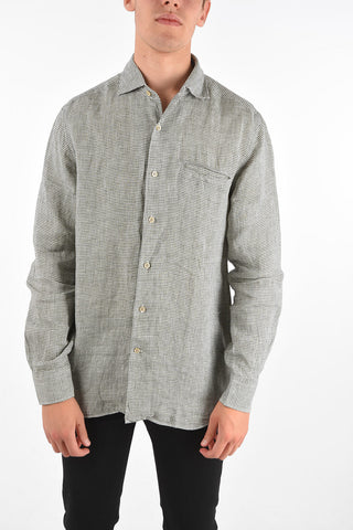 ID Camicia Collo Italiano in Lino Gingham Check