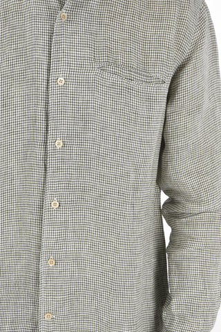 ID Camicia Collo Italiano in Lino Gingham Check