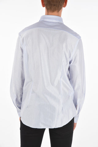 Striped Spread Collar Shirt