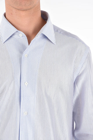 Striped Spread Collar Shirt