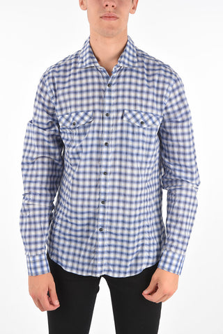 ID Camicia Tartan Slim Fit con Bottoni a Pressione