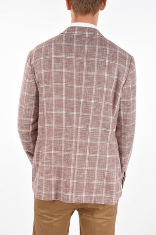 checked side vents notch lapel GATE 2-button blazer