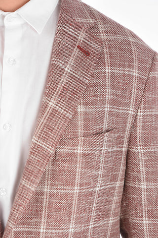 checked side vents notch lapel GATE 2-button blazer