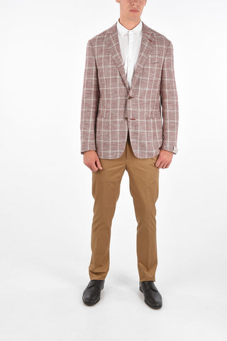 checked side vents notch lapel GATE 2-button blazer