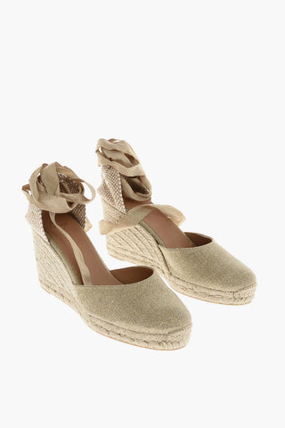 Espadrillas lace-up CARINA con zeppa 9cm