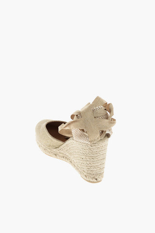 Espadrillas lace-up CARINA con zeppa 9cm