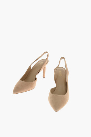8.5cm Suede leather LUCILLE Slingback pumps