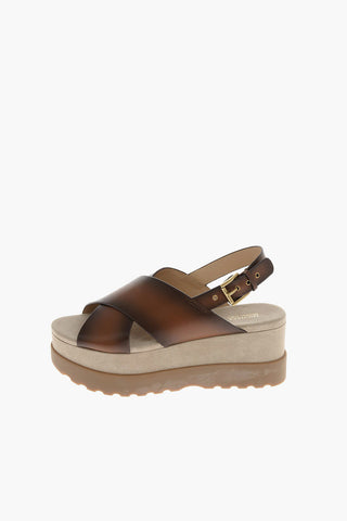 7cm leather BECKER Sandals with platform