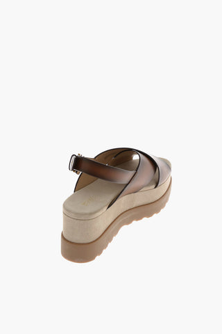7cm leather BECKER Sandals with platform