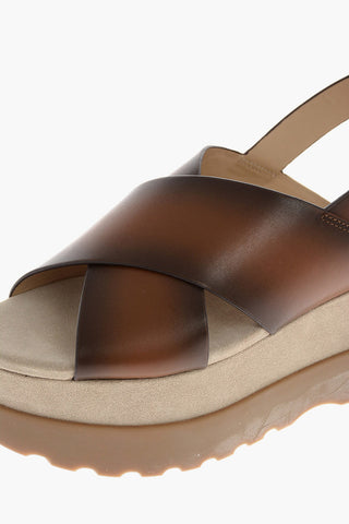 7cm leather BECKER Sandals with platform