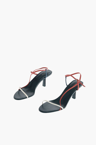 7cm leather BARE Ankle-strap sandals