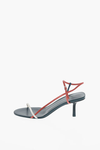 7cm leather BARE Ankle-strap sandals