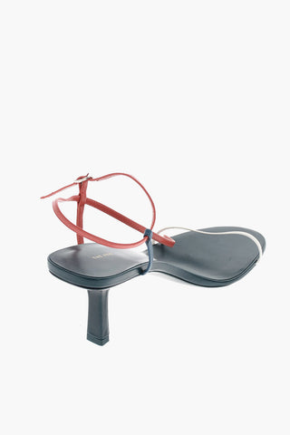 7cm leather BARE Ankle-strap sandals