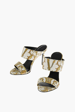 Sandali in pelle con stampa 9.5cm