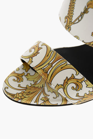 Sandali in pelle con stampa 9.5cm