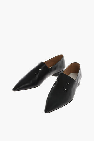 MM22 leather Point Toe loafers