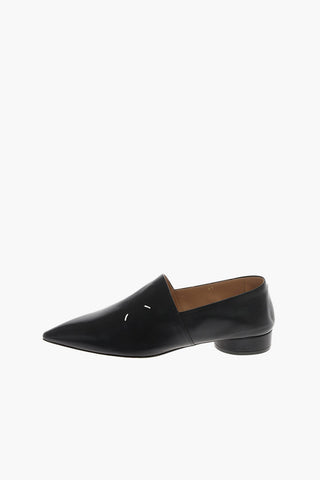 MM22 leather Point Toe loafers