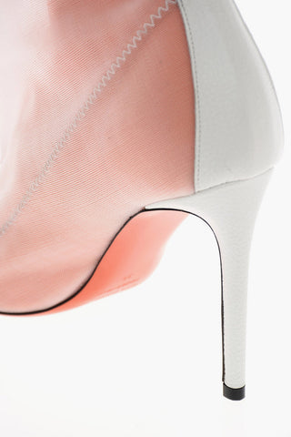 Tronchetto in neoprene con dettaglio in pelle 10.5cm