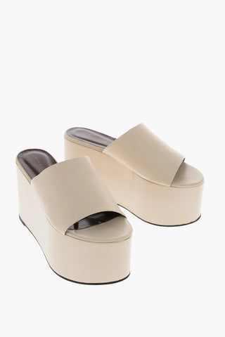 11cm leather platform sandals