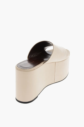 11cm leather platform sandals