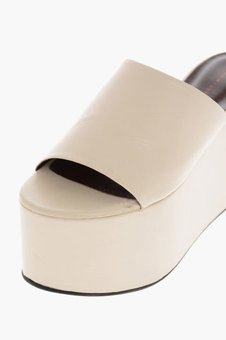 11cm leather platform sandals
