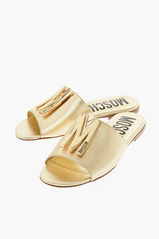 COUTURE! Metallic leather Slides