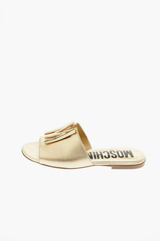 COUTURE! Metallic leather Slides