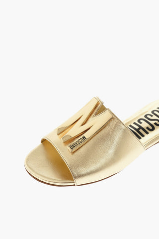 COUTURE! Metallic leather Slides
