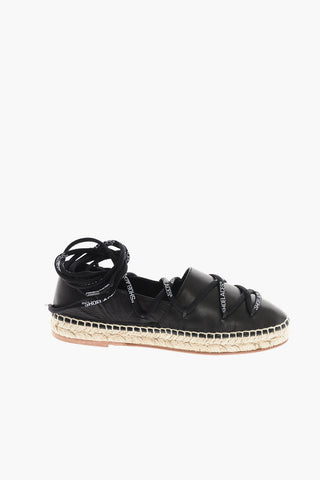 Leather lace-up Espadrilles