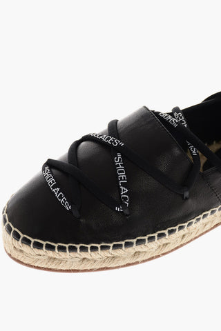 Leather lace-up Espadrilles