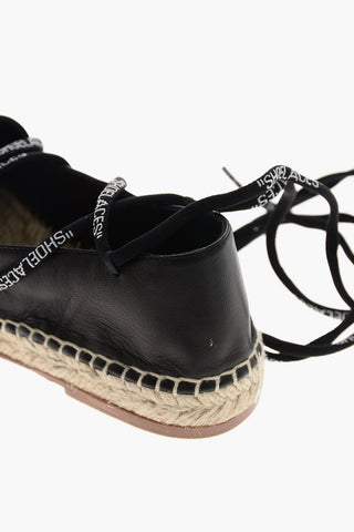 Leather lace-up Espadrilles