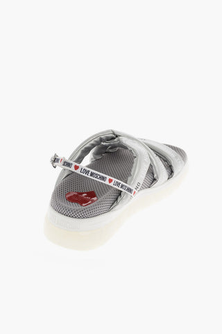 LOVE leather and fabric sandals