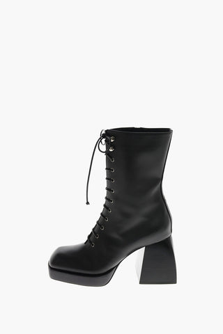 Stivaletti BULLA lace up in pelle 9cm