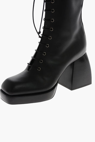 Stivaletti BULLA lace up in pelle 9cm