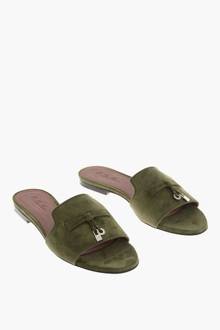 Suede leather Slides